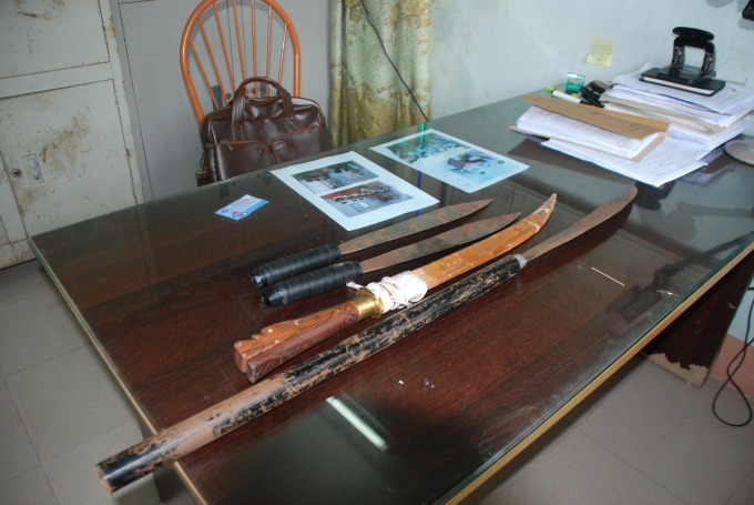 Tang vật tại nh&agrave; đối tượng Vịnh.