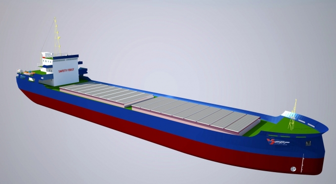 T&agrave;u chở dăm gỗ được đ&oacute;ng theo ti&ecirc;u chuẩn c&oacute; c&ocirc;ng suất 2.000 DWT.