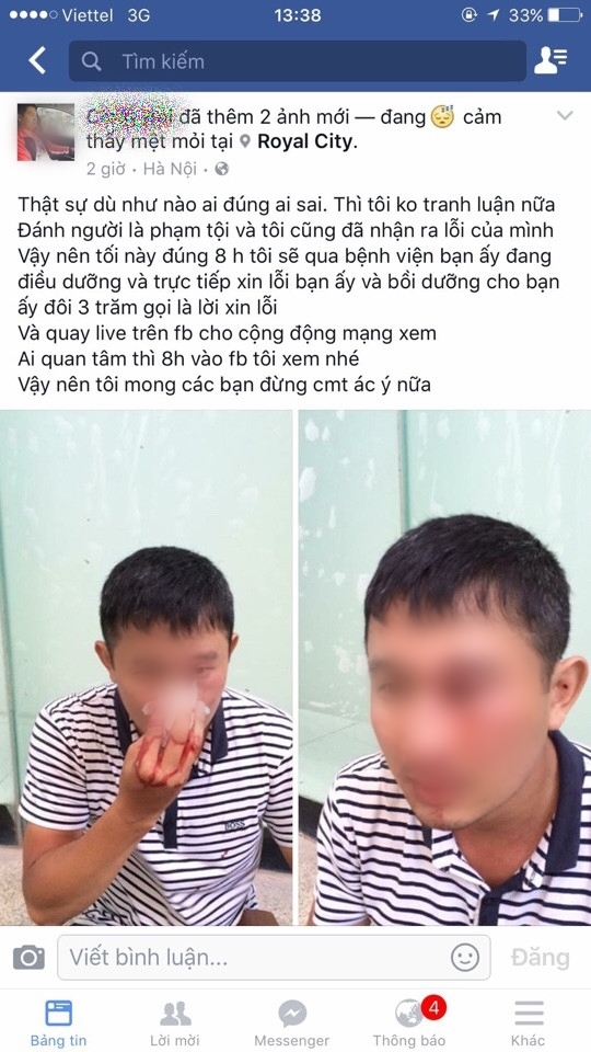 Vị gi&aacute; đốc cho biết đ&atilde; tới thăm hỏi, xin lỗi người shipper tr&ecirc;n.