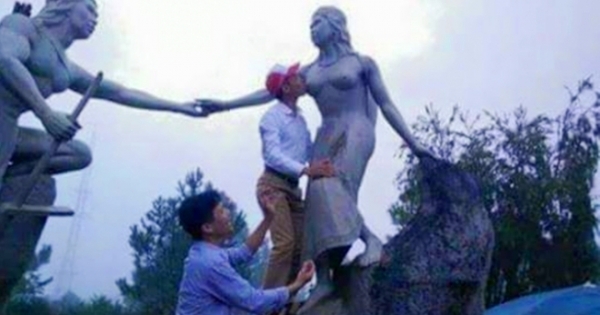 Hà Tĩnh: Sẽ kiểm điểm những cán bộ có hành động gây phản cảm tại bức tượng nàng Biang