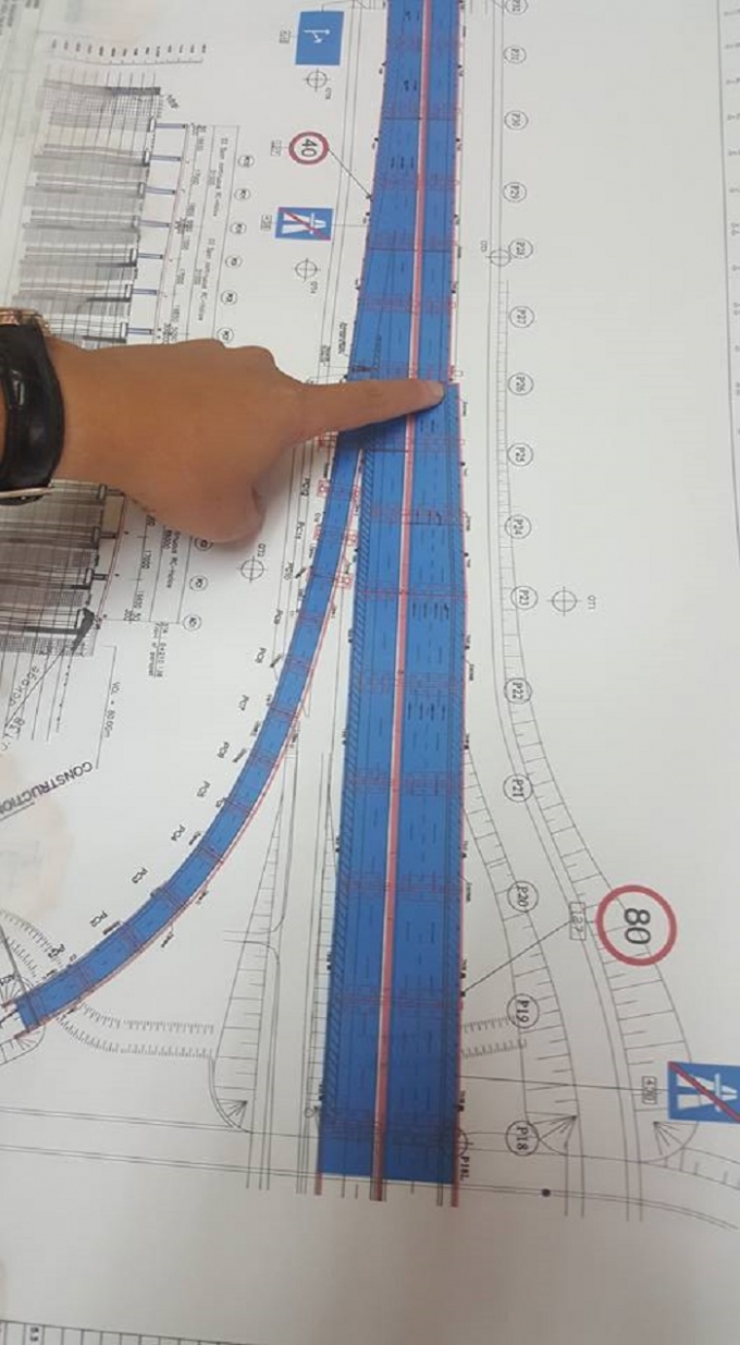 Bản vẽ thiết kế tuyến đường tr&ecirc;n cao.