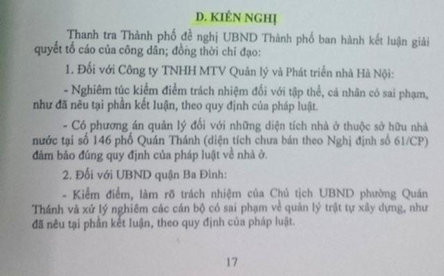 Vụ 146 Qu&aacute;n Th&aacute;nh: Bạn đọc D&acirc;n tr&iacute; đề nghị Đại biểu Quốc hội l&ecirc;n tiếng