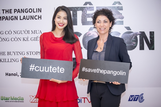 Phạm Hương diện đầm đỏ cuốn h&uacute;t l&agrave;m đại sứ thiện ch&iacute; bảo vệ động vật hoang d&atilde;