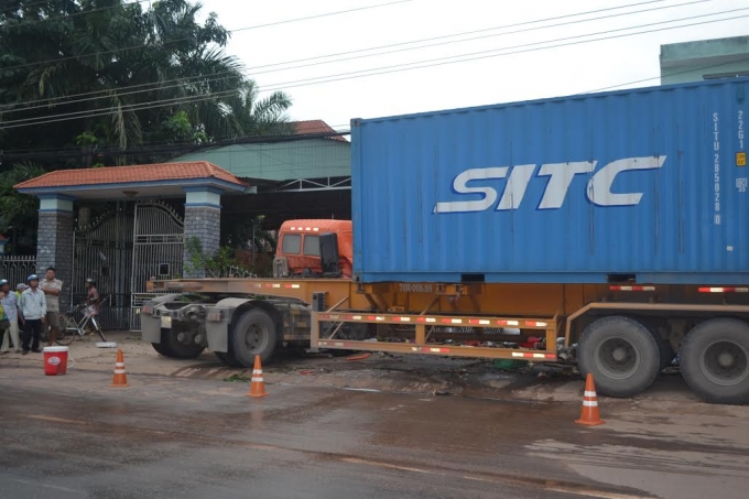 Hiện trường vụ tai nạn.