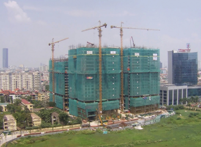 Dự &aacute;n số 117 Trung K&iacute;nh hiện đang bị thế chấp quyền sử dụng đất.