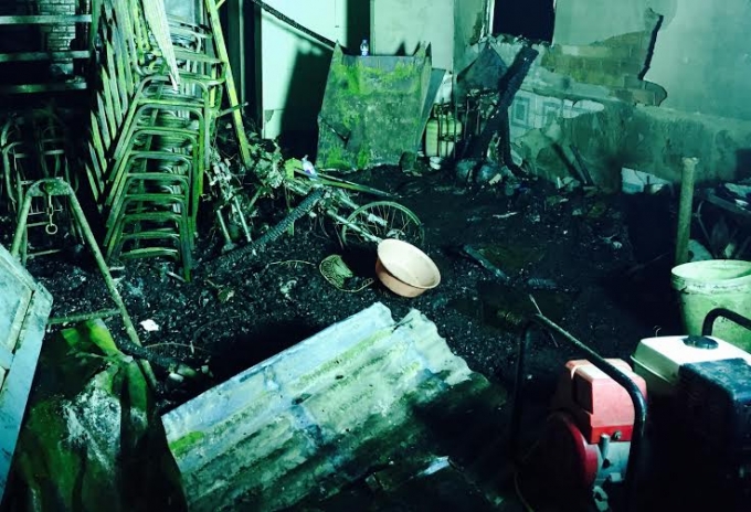 Hiện trường xảy ra vụ hỏa hoạn.