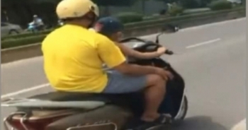 Sốc trước video em bé điều khiển xe chạy với tốc độ cao trên đường Tố Hữu, Hà Nội