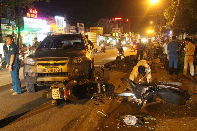 Hiện trường vụ tai nạn.