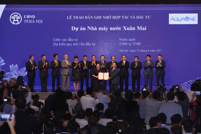 AquaOne tiếp tục đầu tư v&agrave;o dự &aacute;n hạ tầng nước sạch tại H&agrave; Nội.