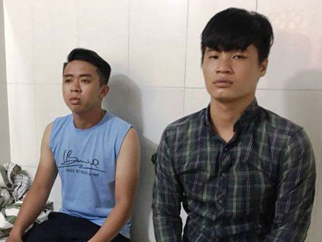 Hai đối tượng Ch&acirc;u (b&igrave;a tr&aacute;i) v&agrave; Tuấn bị bắt giữ.