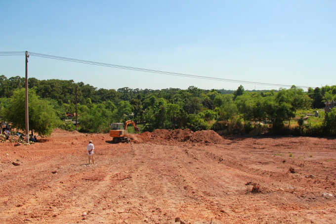 Khu vực c&oacute; lăng mộ của vợ vua Tự Đức bị san phẳng.