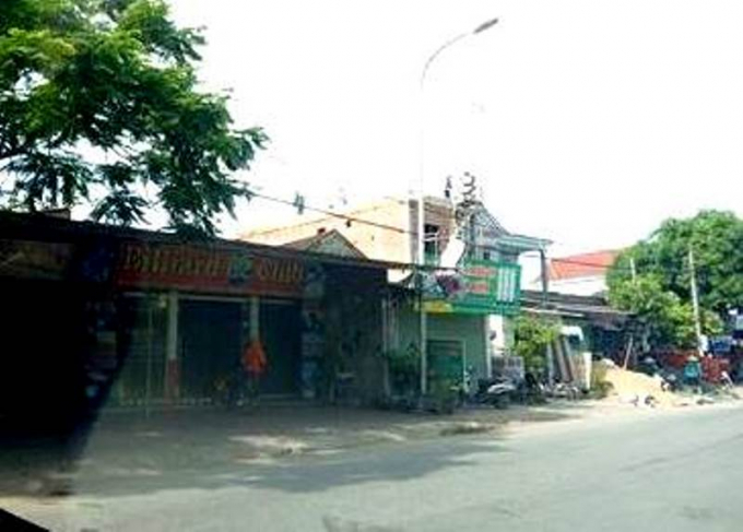 Hiện trường vụ nổ s&uacute;ng tại thị trấn Cẩm Xuy&ecirc;n (H&agrave; Tĩnh).