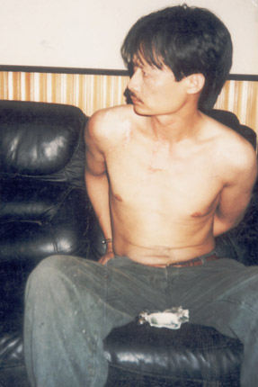 Tr&ugrave;m giang hồ Kh&aacute;nh &ldquo;trắng&rdquo; thời điểm bị bắt.