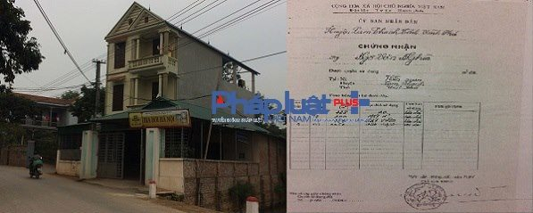 Ng&ocirc;i nh&agrave; 2 tậng của gia đ&igrave;nh &ocirc;ng Chu Xu&acirc;n Thanh được cho l&agrave; lấn chiếm đất của &ocirc;ng Ng&ocirc; Văn Nghĩa.