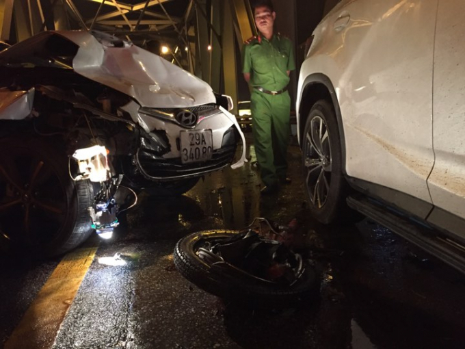 Hiện trường vụ tai nạn.