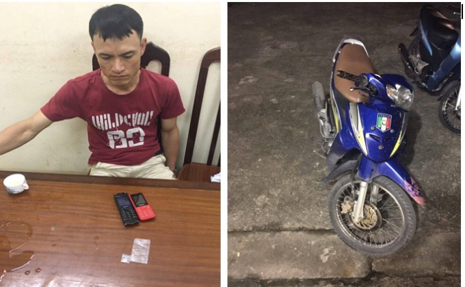 Đối tượng c&ugrave;ng tang vật bị lực lượng 141 bắt giữ.