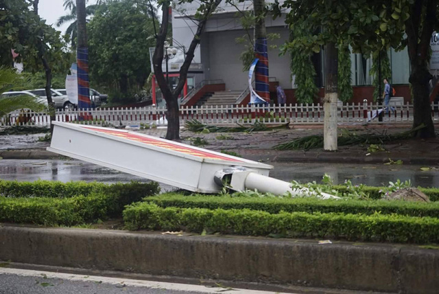 B&atilde;o qu&eacute;t qua, c&acirc;y đổ ngổn ngang, nhiều đường bị ngập