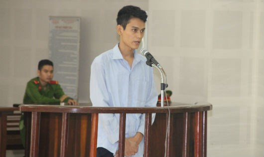 Bị c&aacute;o Hải tại phi&ecirc;n t&ograve;a.