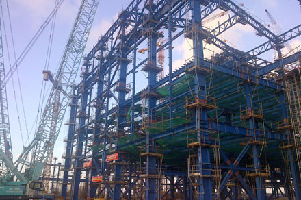 Dự &aacute;n Nhiệt điện Th&aacute;i B&igrave;nh 2 đ&atilde; chậm tiến độ 2 năm. Ảnh: P.V