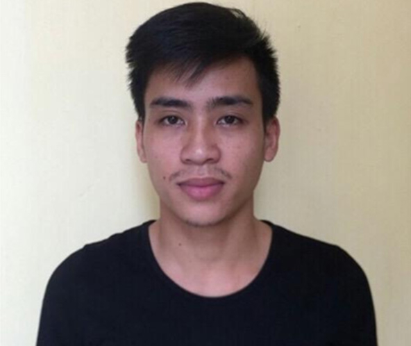 Đối tượng Nguyễn Quốc Huy tại cơ quan C&ocirc;ng an.