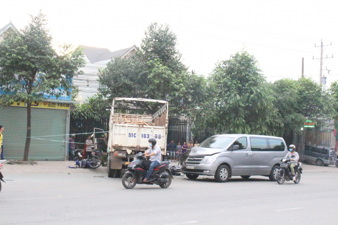 Hiện trường vụ tai nạn.