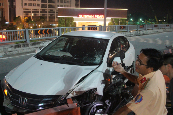 Hiện trường vụ tai nạn.