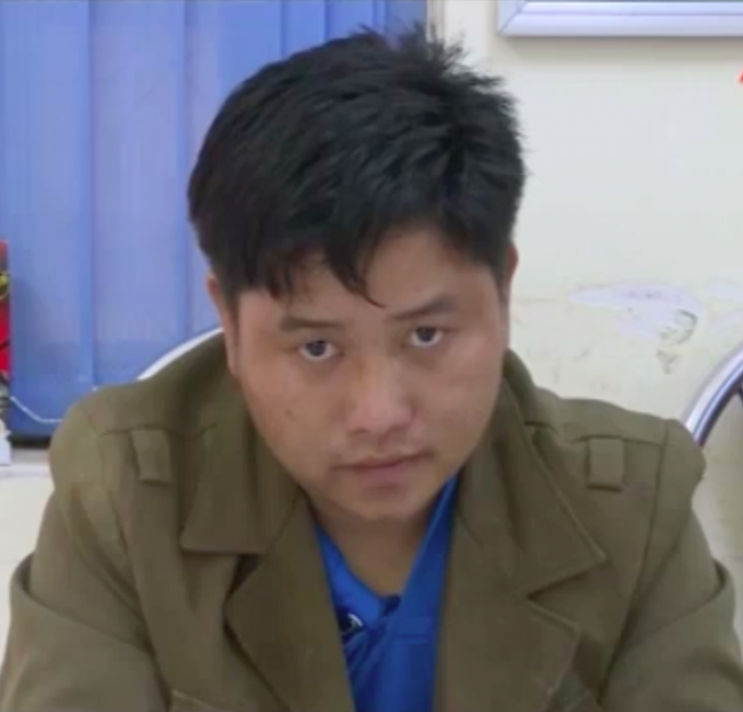 Đối tượng Tếnh Tr&aacute;ng P&aacute;o tại cơ quan điều tra.