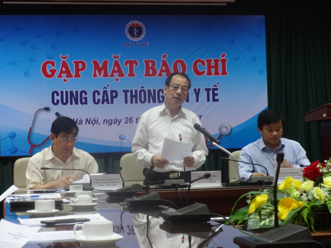 S&aacute;ng 26/7, Bộ Y tế tổ chức buổi gặp mặt b&aacute;o ch&iacute; cung cấp th&ocirc;ng tin t&igrave;nh h&igrave;nh dịch sốt xuất huyết. Ảnh: Ngọc Nga