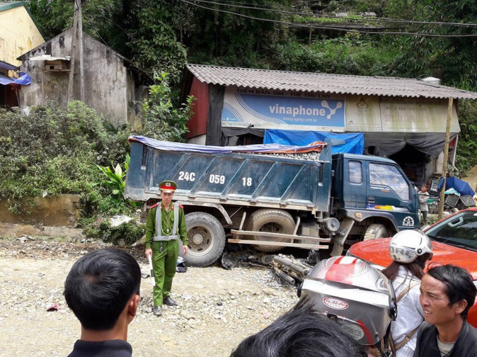 Hiện trường vụ tai nạn.