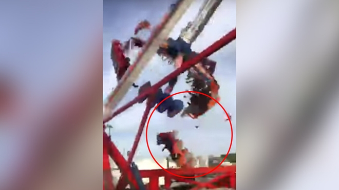 H&igrave;nh ảnh từ video được một du kh&aacute;ch ghi lại.