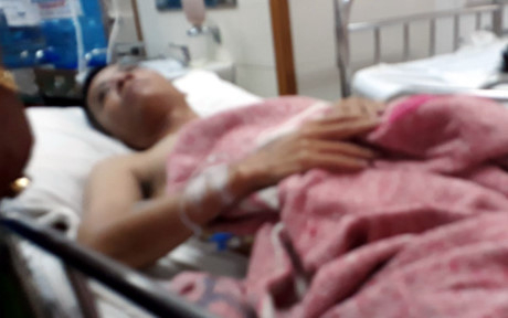 Nạn nh&acirc;n đang điều trị tại bệnh viện.