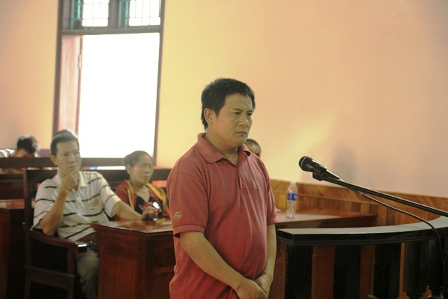 Bị c&aacute;o Trần Hải Triều tại phi&ecirc;n t&ograve;a chiều ng&agrave;y 26/7.