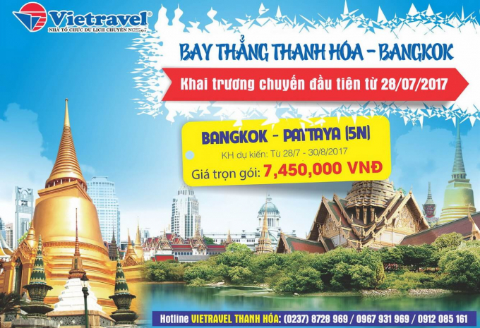 Thời gian bay đến Bangkok đ&atilde; r&uacute;t ngắn chỉ c&ograve;n 1h30'