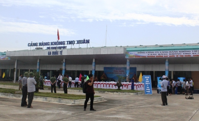 Khai trương đường bay du lịch Thanh H&oacute;a - Bangkok tại Cảng h&agrave;ng kh&ocirc;ng Thọ Xu&acirc;n