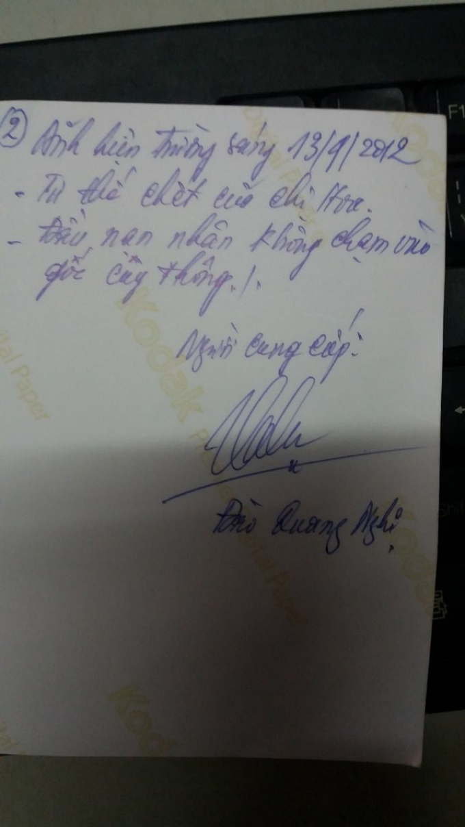 Ph&iacute;a sau bức ảnh l&agrave; x&aacute;c nhận của người cung cấp bức ảnh cho PV Phap luật Plus.