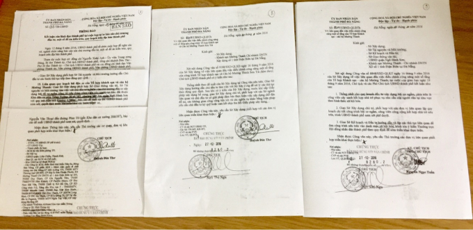 Những văn bản Đ&agrave; Nẵng thống nhất chủ trương đồng &yacute; cho Mường Thanh đầu tư x&acirc;y dựng b&atilde;i đậu độ xe, nh&agrave; trẻ, c&ocirc;ng vi&ecirc;n&hellip;khắc phục những sai phạm trong việc tự &yacute; chuyển đổi c&ocirc;ng năng ở khối chung cư Mường Thanh Sơn Tr&agrave;.