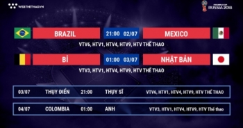 Lịch thi đấu World Cup 2018 hôm nay (2/7)