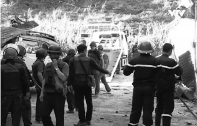 H&igrave;nh ảnh bắt giữ c&aacute;c đối tượng tại bản T&agrave; D&ecirc;.