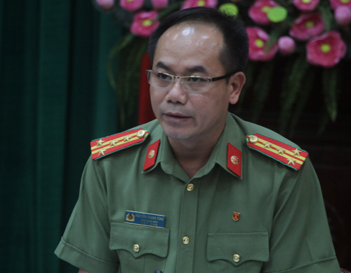 Đại t&aacute; Nguyễn Thanh T&ugrave;ng, Ph&oacute; gi&aacute;m đốc c&ocirc;ng an H&agrave; Nội. Ảnh:&nbsp;V&otilde; Hải.