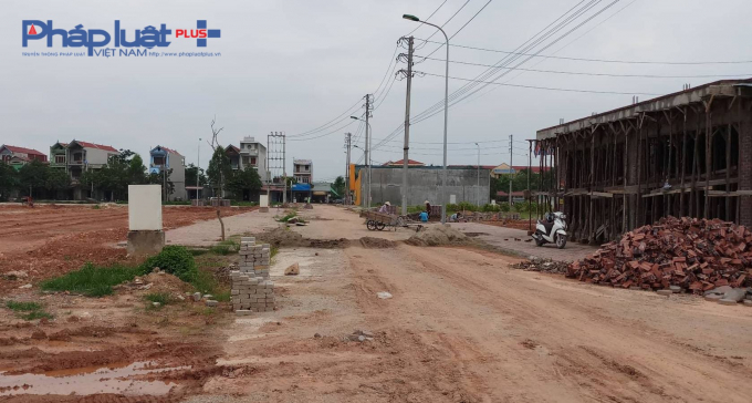 Một phần hiện trạng của Khu d&acirc;n cư mới thị trấn Bố Hạ.