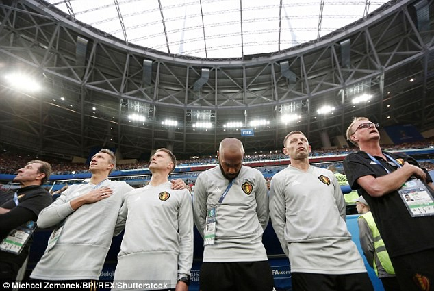 Cảm x&uacute;c đặc biệt của Henry sau khi Ph&aacute;p v&agrave; Bỉ bước v&agrave;o b&aacute;n kết World Cup 2018