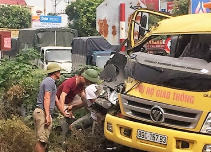 Hiện trường vụ tai nạn.