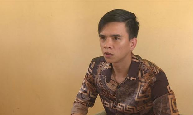 Đối tượng Minh tại cơ quan c&ocirc;ng an.