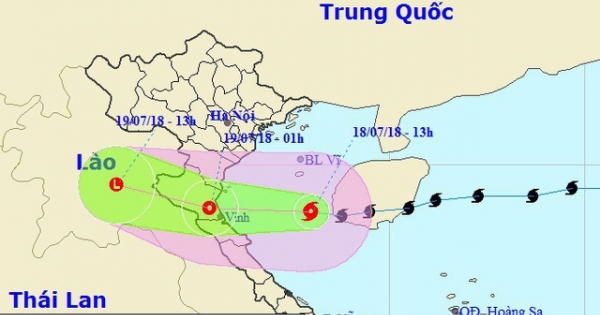Bão số 3 vào Vịnh Bắc Bộ, đang hướng vào Thái Bình - Quảng Bình