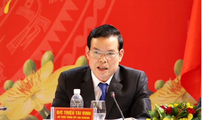 &Ocirc;ng Triệu T&agrave;i Vinh - B&iacute; thư Tỉnh ủy H&agrave; Giang (Ảnh: Quangninh.gov.vn).