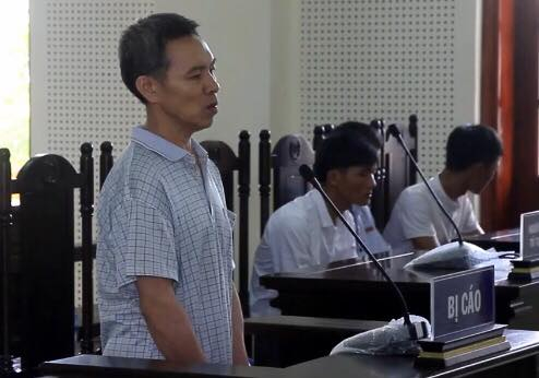 Nguyễn Hữu Sơn tại phi&ecirc;n x&eacute;t xử ng&agrave;y 20/7.