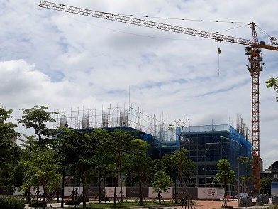 Hiện trạng dự &aacute;n Chung cư B&aacute;ch Việt Areca Garden.