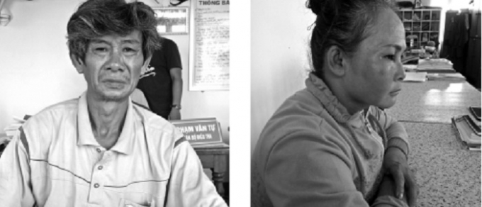 Đối tượng Nguyễn Trung Hưng v&agrave; L&ecirc; Thị Li&ecirc;n.