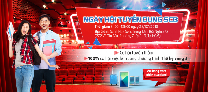 Ng&agrave;y hội tuyển dụng SCB năm 2018.