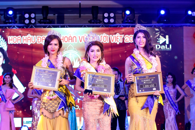 &Aacute; hậu 1 gọi t&ecirc;n L&ecirc; Thị Kiều Nhung (số b&aacute;o danh 605).&nbsp;&Aacute; hậu 2 l&agrave; Th&aacute;i Thị Hoa (số bao danh 579).